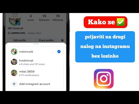 Kako se prijaviti na drugi nalog na instagramu bez lozinke |Dodajte drugi nalog u instagram