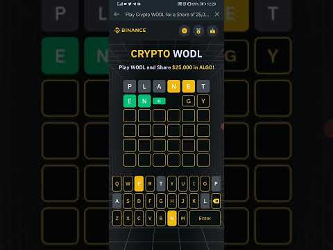 BINANCE CRYPTO WODL 6 WORDS | CRYPTO WODL SHARE $25000 IN ALGO | CRYPTO WODL 6 WORDS