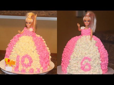 Barbie Doll Homemade Cool Cake Recipe in Telugu| ఇంట్లోనే బార్బీ డాల్ కేక్ ఎలా చేసుకోవచ్చో చూడండి