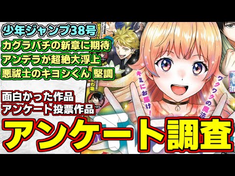 【wj38】新章突入のカグラバチが圧倒的支持！アンデッドアンラックが急浮上！週刊少年ジャンプ38号視聴者アンケート調査結果【ワンピース】【呪術廻戦】【願いのアストロ】