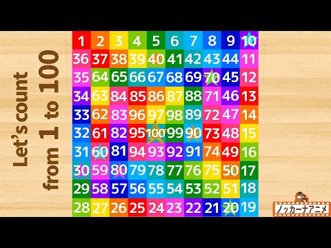 Let's count 1 to 100 | Numbers video for kids | 1から100までかぞえてみよう！英語知育アニメ