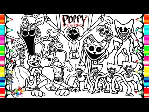 Poppy Playtime Chapter 3 Coloring Pages / How To Color All Main Monsters / NCS Music