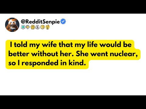 I told my wife that my life would be better without her. She went nuclear, so I responded in kind.