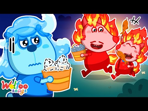 Your Dad vs My Dad - Fire vs Water Family Songs | Kids Songs & Nursery Rhymes @WolfooFamilySongs