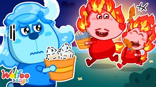 Your Dad vs My Dad - Fire vs Water Family Songs | Kids Songs & Nursery Rhymes @WolfooFamilySongs