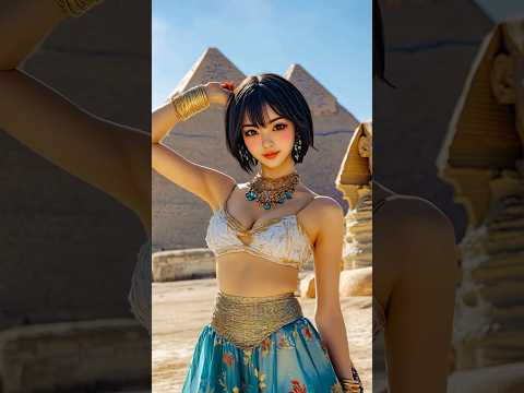 Onee-san Performs Belly Dance in Front of the Egyptian Pyramids! #shorts #Oneesan #Egypt #BellyDance