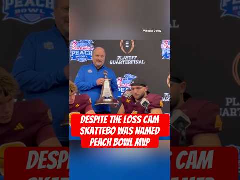 Despite the loss cam skattebo was named peach bowl mvp