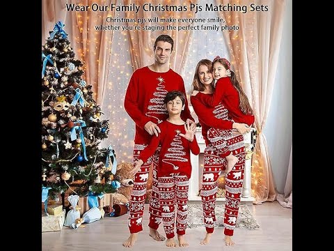 Matching Christmas Pajamas Sets Matching Family Christmas PJs Xmas Printed Sleepwear Holiday Christm