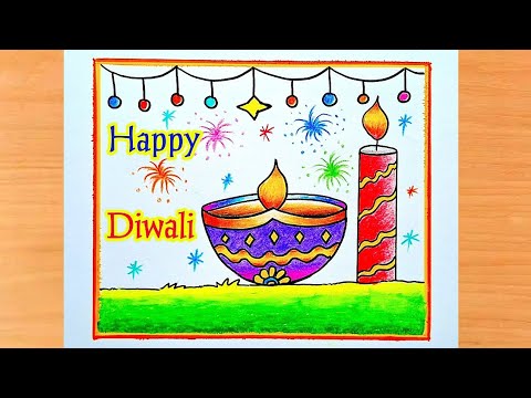 Simple Diwali drawing | Easy Diwali drawing step by step | Happy Diwali drawing | Diwali 2024