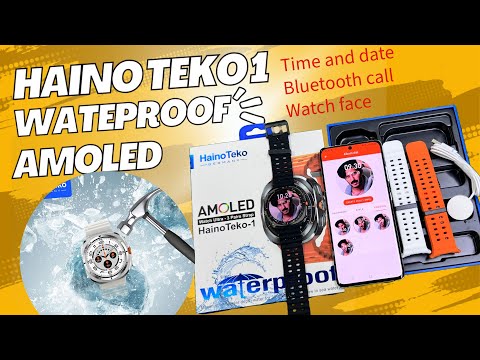 Hainoteko1 smartwatch time and date setting | hainiteko1 waterproof smartwatch watchface setting