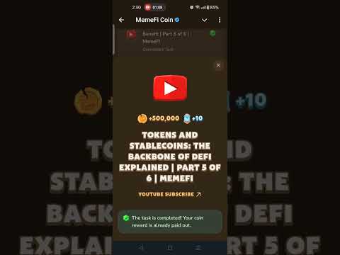 TOKENS AND STABLECOINS: THE BACKBONE OF DEFI EXPLAINED | PART 5 OF 61 MEMEFI | Memefi New Video Code