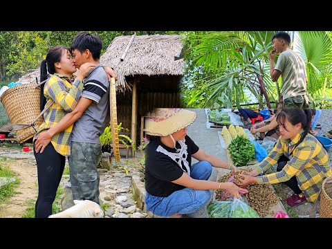 Harvesting peanuts for sale - Linh and Dan's daily life