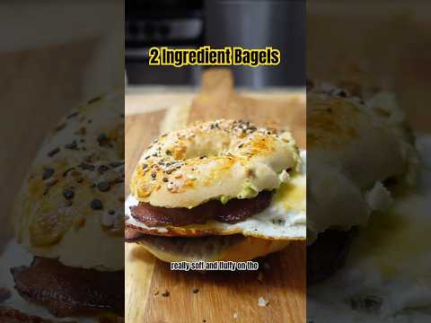 I tried making 2 ingredient protein bagel #bagel #homemadebread #easyrecipe #quickrecipe #breakfast