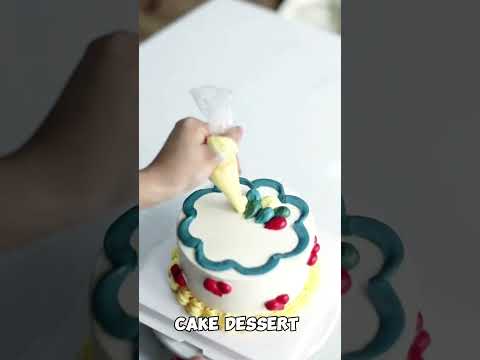 106 -A retro yet lively and cute cake #desset #cake #food #shorts