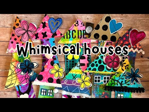 WHIMSICAL Art HOUSES for Junk Journals | Collage Fodder | Easy Journal Tags and Journal Cards