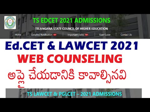 TS Ed CET & TS LAWCET 2021 Web Counseling info