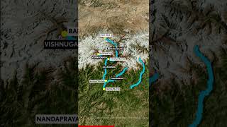 Ganga journey explained on map ❤️  #ganga #shortsindia #river