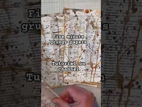 5 Minute Grungy Papers #artjournaling #junkjournalideas