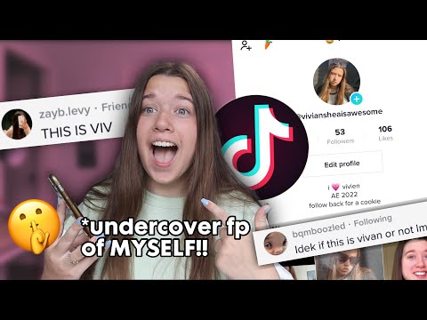 going undercover as a TIKTOK FANPAGE of MYSELF for ONE WEEK!