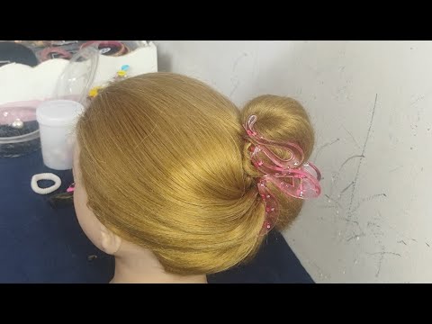 Biggest Clucher Hair Bun||Done👍🙏, Hair Bun||#viralvideo #1000subscriber #youtube #video #bun #hair