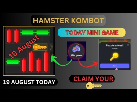 19 August Daily Cipher & Mini Game | Hamster Kombat Daily CIPHER & Mini Game 19 August| CLAIM NOW