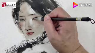 ｜中国书画教学水墨人物画教程！看看如何用水墨语言描绘Chinese painting video