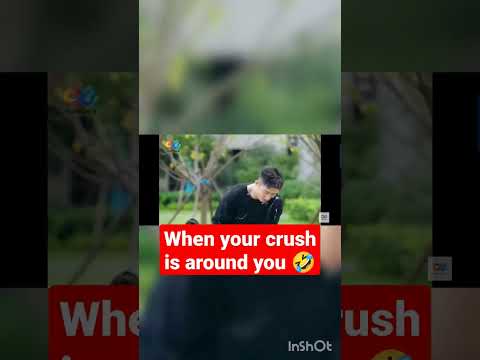 when your crush is around you 🤣 kdrama crush funny status (love designer)💞