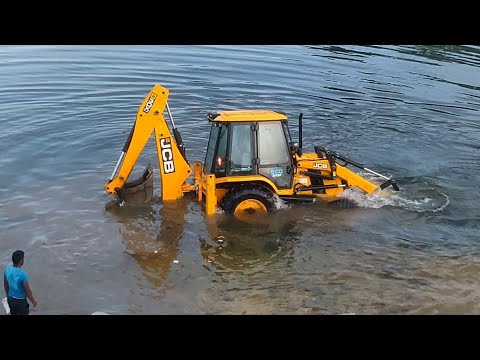 JCB 3DX ECO Cleaning in River | JCB Stunts | Bahudha River | Chinthaparthi | It's My Dream Diary