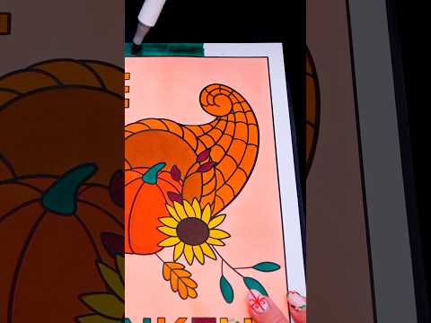 Thanksgiving Coloring 🌻🍁 #thanksgiving #art #coloring #drawing #thankful #coloringbook