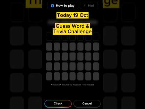 Today 19 Oct Blove DApp Guess Word Trivia Challenge