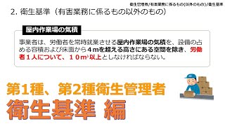 【衛生基準編】-2024年版 衛生管理者-　衛生管理者試験をわかりやすく解説　聞き流し