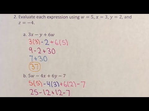 Let Me Help You with Evaluating Expressions Given Values