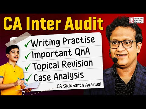 Writing Practice Important QnA | CA Inter AUDIT | CA Siddharth Agarwal