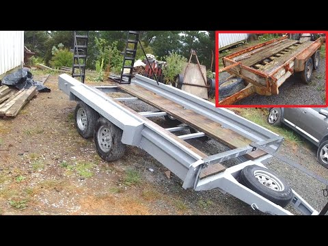 Restoring a Transport Trailer - Removing Rust, Making Axles, New Springs, New Brakes..