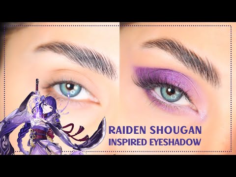 I've Tried Genshin impact makeup inspired - Raiden shogun eyeshadow Tutorial #makeup #genshinimpact