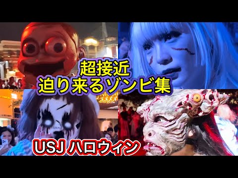 近距離で迫力満点のゾンビ集 全エリア USJ ハロウィンホラーナイト ユニバ 2024