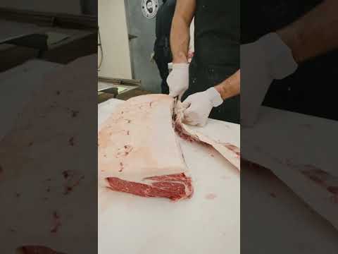 Cutting Tajima Wagyu Strip Steaks! 🔥🥩 #shorts #beef #tajimwagyu #meat