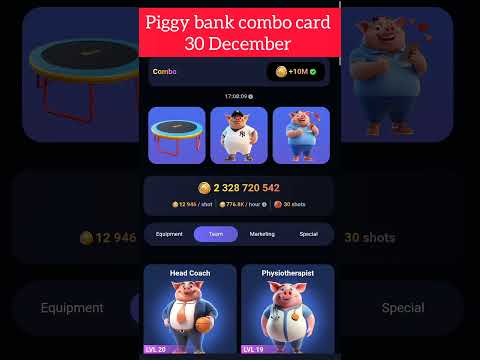 PIGGY BANK 30 DECEMBER COMBO CARD