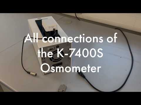 Osmometer FAQ: Outlining all of the Connections on the K-7400S Osmometer