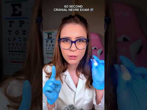 ASMR FASTEST CRANIAL NERVE EXAM EVER! 😱🏎️💨 #shorts #asmr