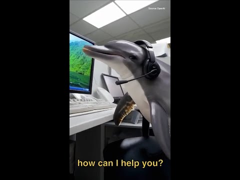 A Day in the Life of the Dolphin Co-Worker · Made by Liana Paberza with OpenAI's Sora | TechCrunch