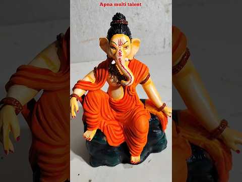 गणेश मूर्ती बनाने सीखें || Eco Friendly Ganesha making #Shorts