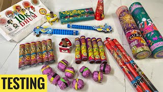 Testing New Fireworks Crackers At Night Diwali 🪔 Unique fireworks 💥