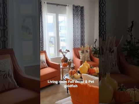 Living room Fall decor & Pet goldfish #shorts #shortsvideo #target #amazon #athome #autumn