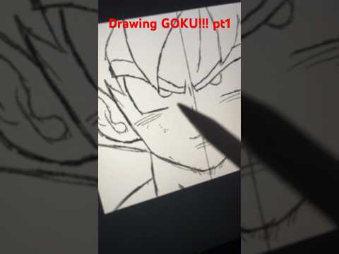 DRAWING GOKU pt1 #dragonball #dragonballz #dragonballsuper #anime #drawing #shorts #dbz