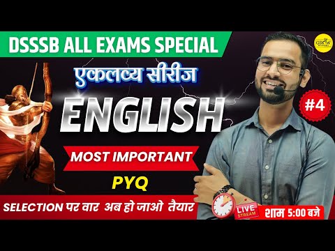 DSSSB All Exams Special | English Class -4 | DSSSB 2024-25 Special | Amit Sir