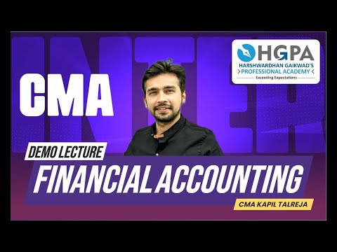 CMA I DEMO I Lec 1 I FINANCIAL  ACCOUNTING