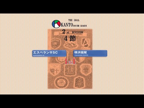 ４節２部 エスペランサSC vs 横浜猛蹴