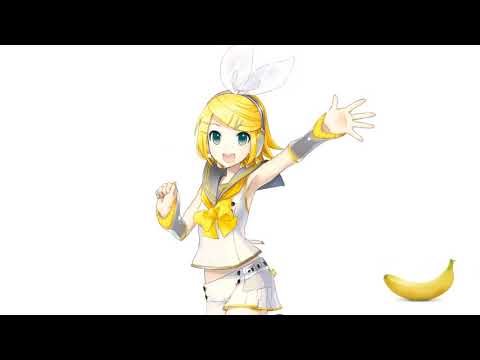 rin steals len's banana and len gets really mad