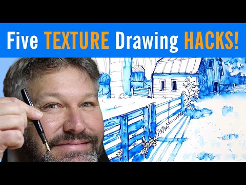 Five Easy Texture Cheats for Urban Sketching Beginners - Must Know Tricks